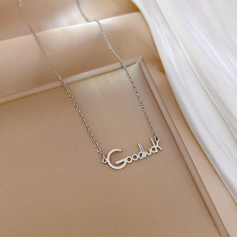 Collana Minimalista Geometrica in Acciaio Titanio Placcato Oro per Donna e Uomo, Catena Clavicola con Motivo a Zucca