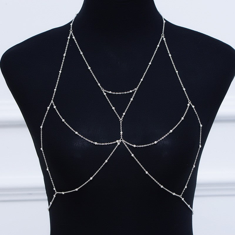 Minimalist Rhinestone Inlay Body Chain for Women