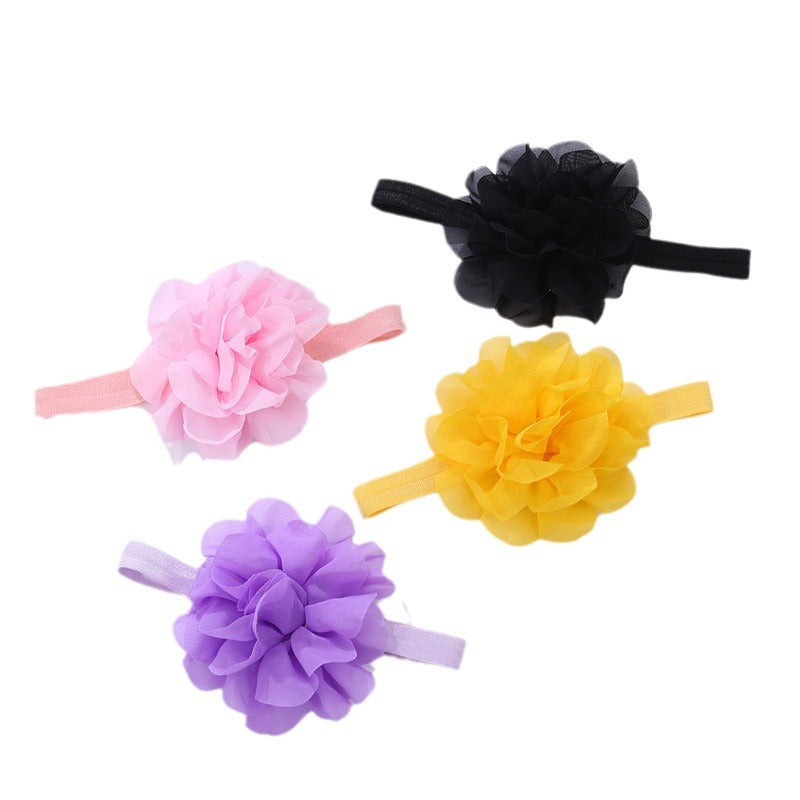 Simpatica Fascia per Capelli Floreale da Ragazza con Peonia Intagliata e Fascia Elastica