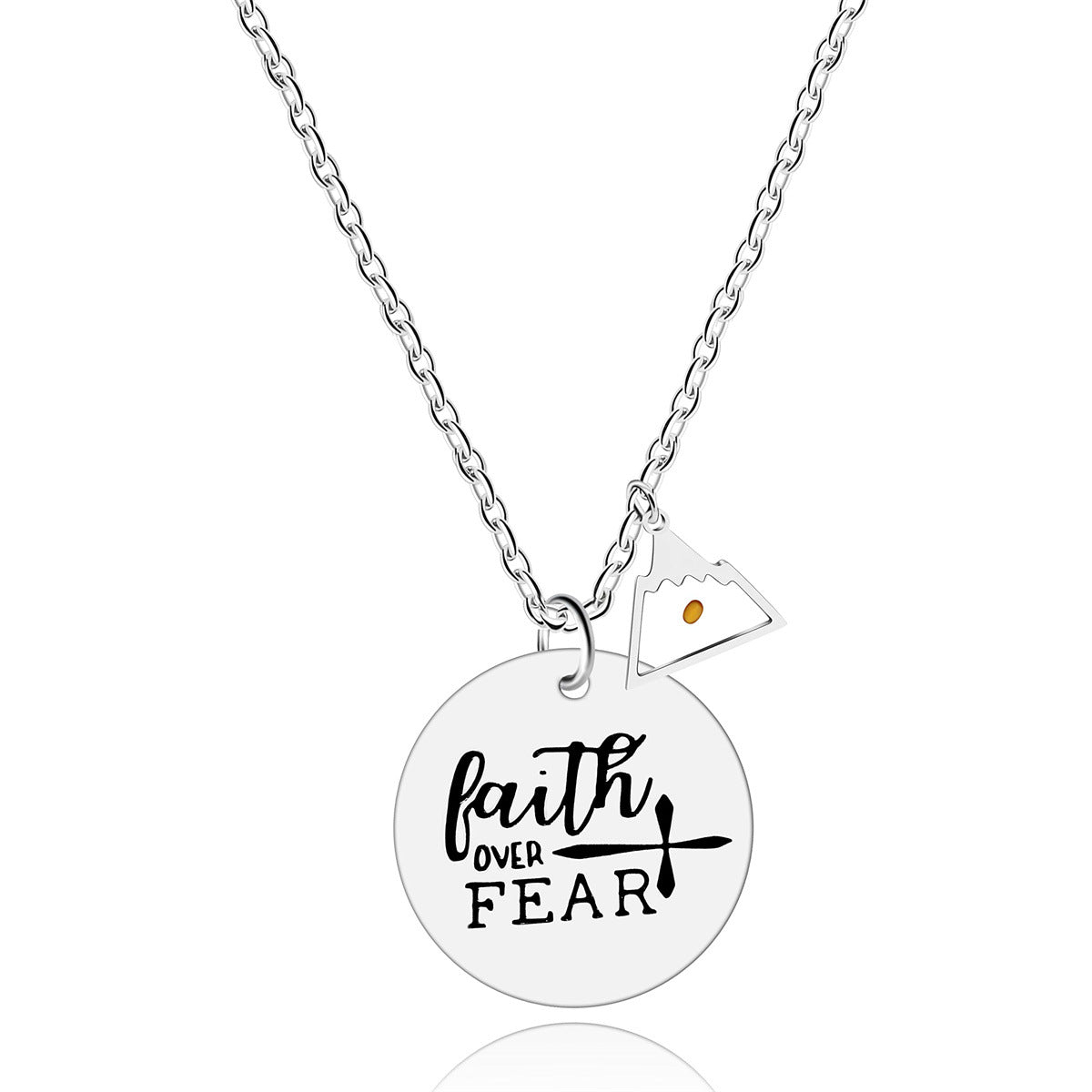 Minimalist Geometric Cross Pendant Necklace in Stainless Steel with Titanium Steel Charm and Electroplated Finish for Women