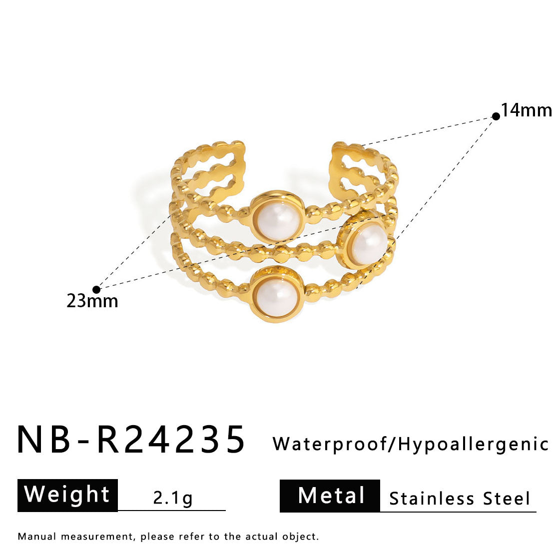 Ins Style Flower Shaped Stainless Steel Open Ring with Rhinestone Inlay and Enamel Finish for Women and Men