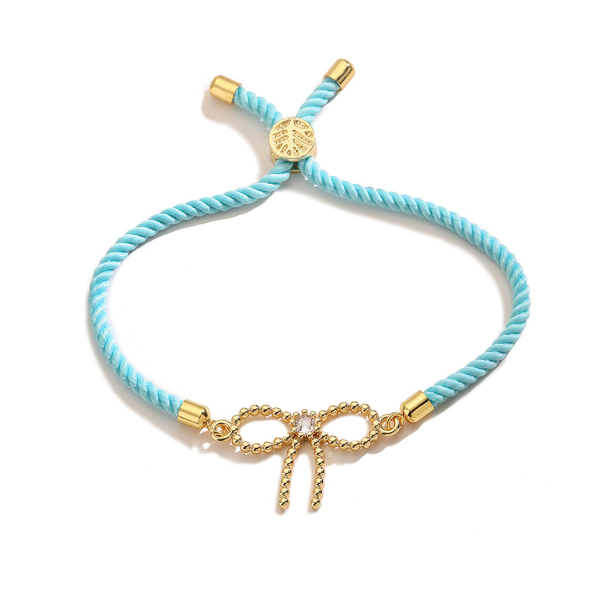 Sweet Bowknot-Shaped Hand Chain for Women with Copper Base Plated in 18K Gold and Micro-Paved Zirconia, Geometric Design Fashion Accessory