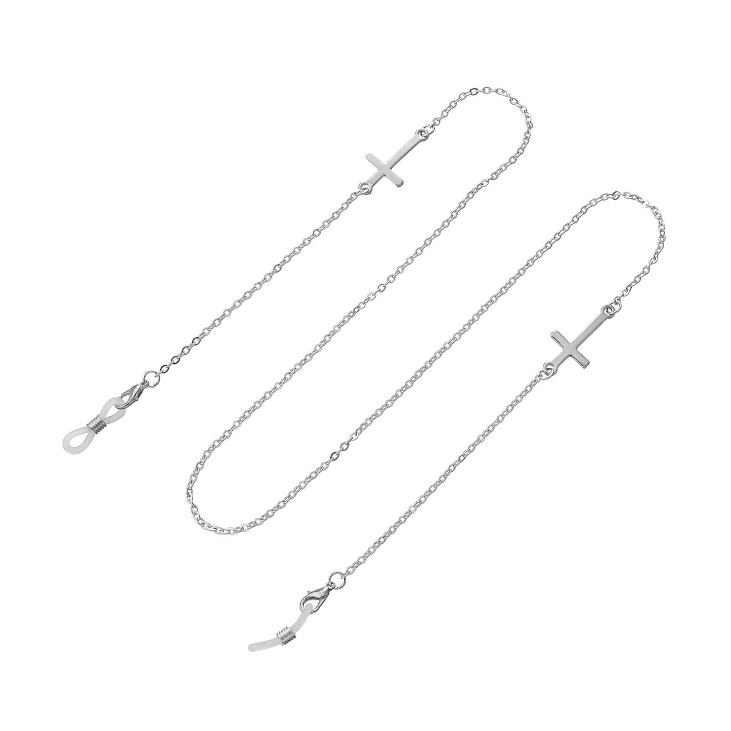 Minimalist Elegant Alloy Cross Eyeglass Chain for Women