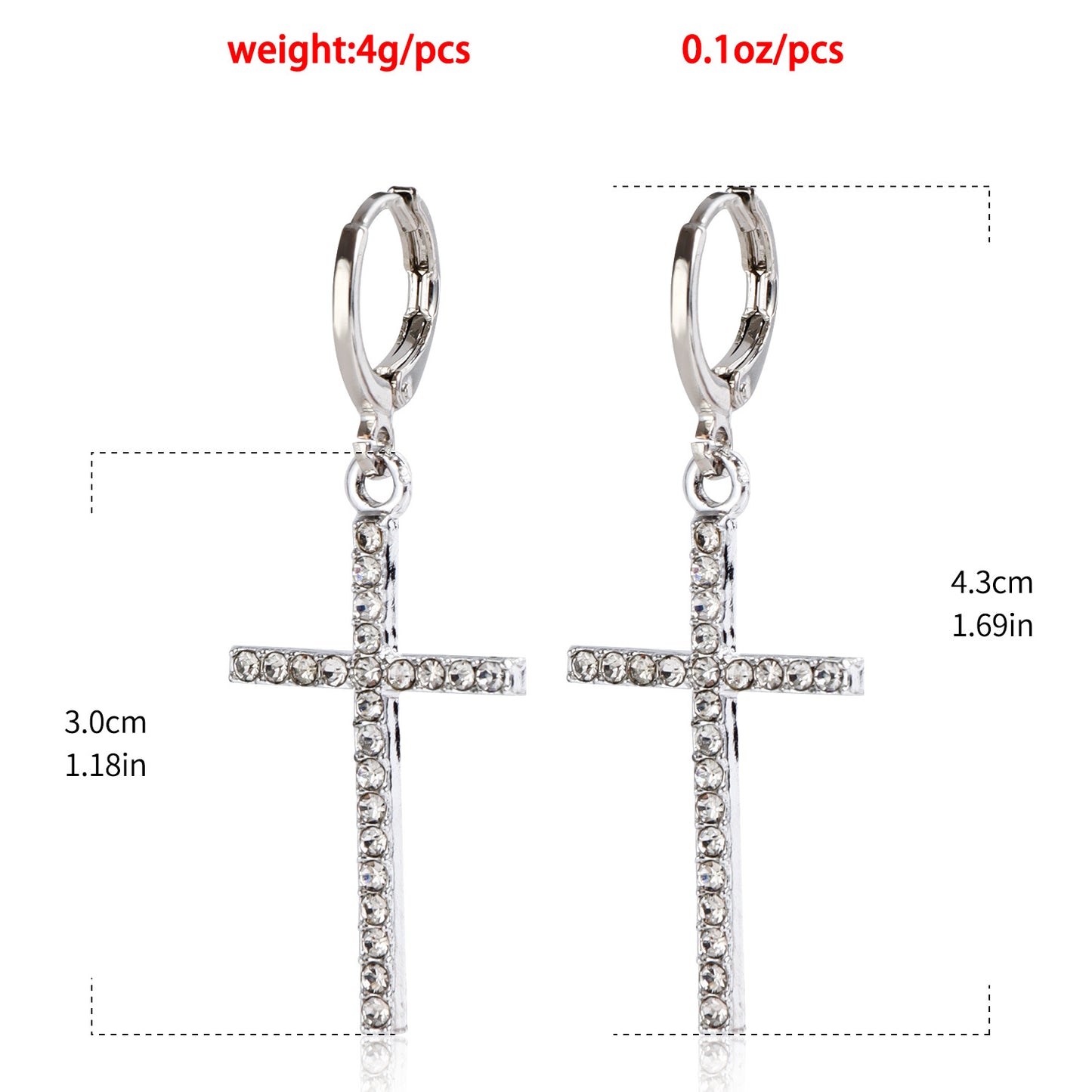 Vintage Geometric Cross Earrings for Women with Plated Metal Finish and Luxe Minimalist Appeal