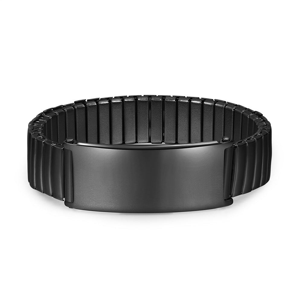 Geometric Round Plated Titanium Steel Bracelet