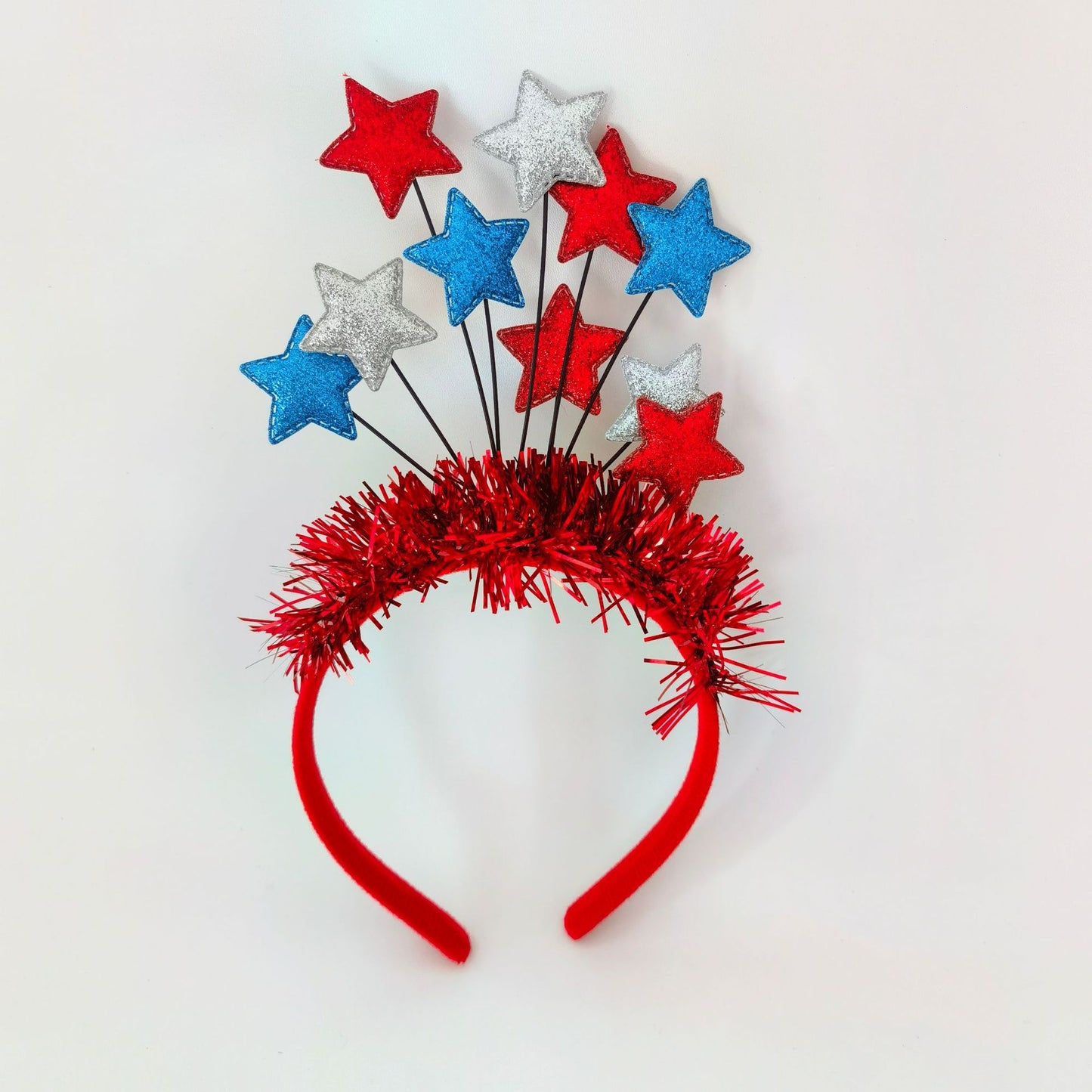 Cerchietto con stelline in tessuto artigianale dolce per feste e festival unisex