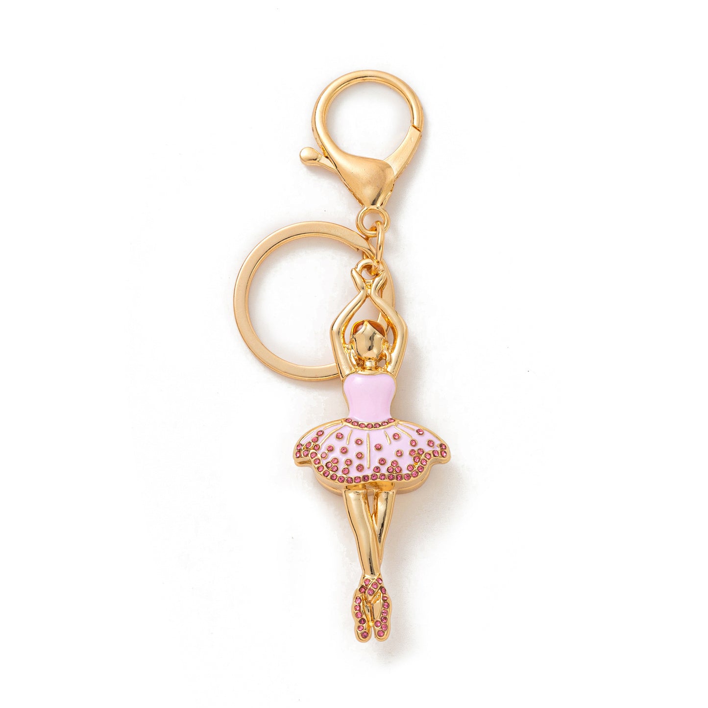Floral Plant Rhinestone Inlay Plated Alloy Bag Charm with Tassel and Letter Beads
