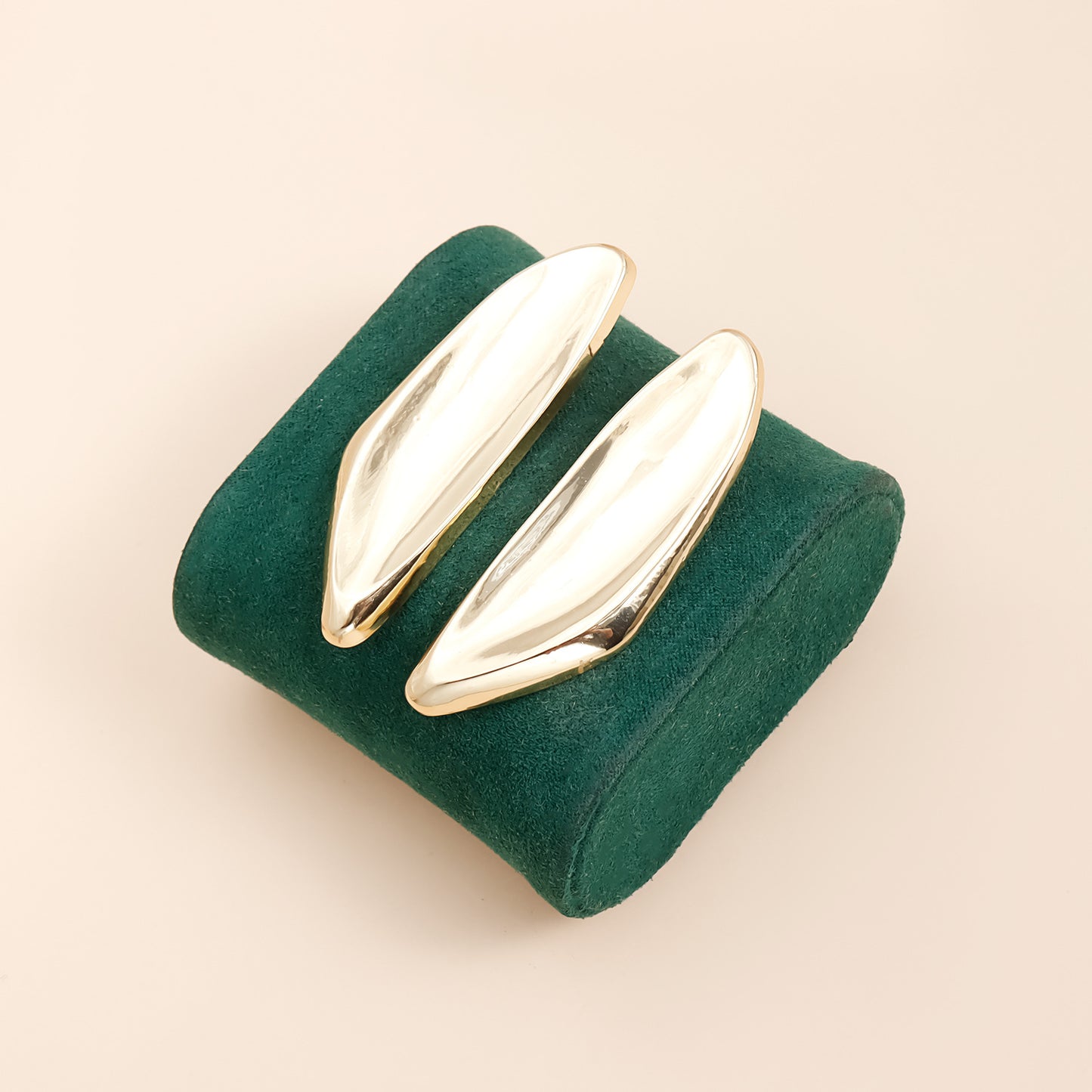 Minimalist Geometric Irregular Stud Earrings in Zinc Alloy with Electroplated Finish Liquid Lava Texture Luxe Style for Women