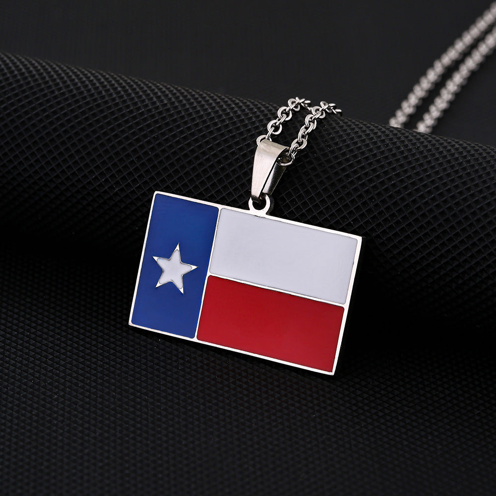 Collar de Acero Inoxidable Minimalista Geométrico con Acabado Esmaltado para Hombres y Mujeres