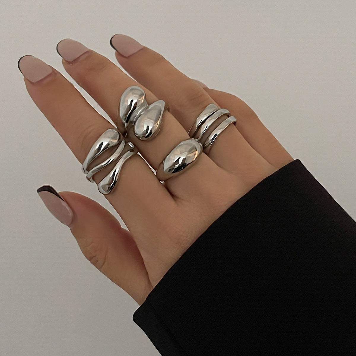 Punk Plated Alloy Wide Cuff Bracelet for Women