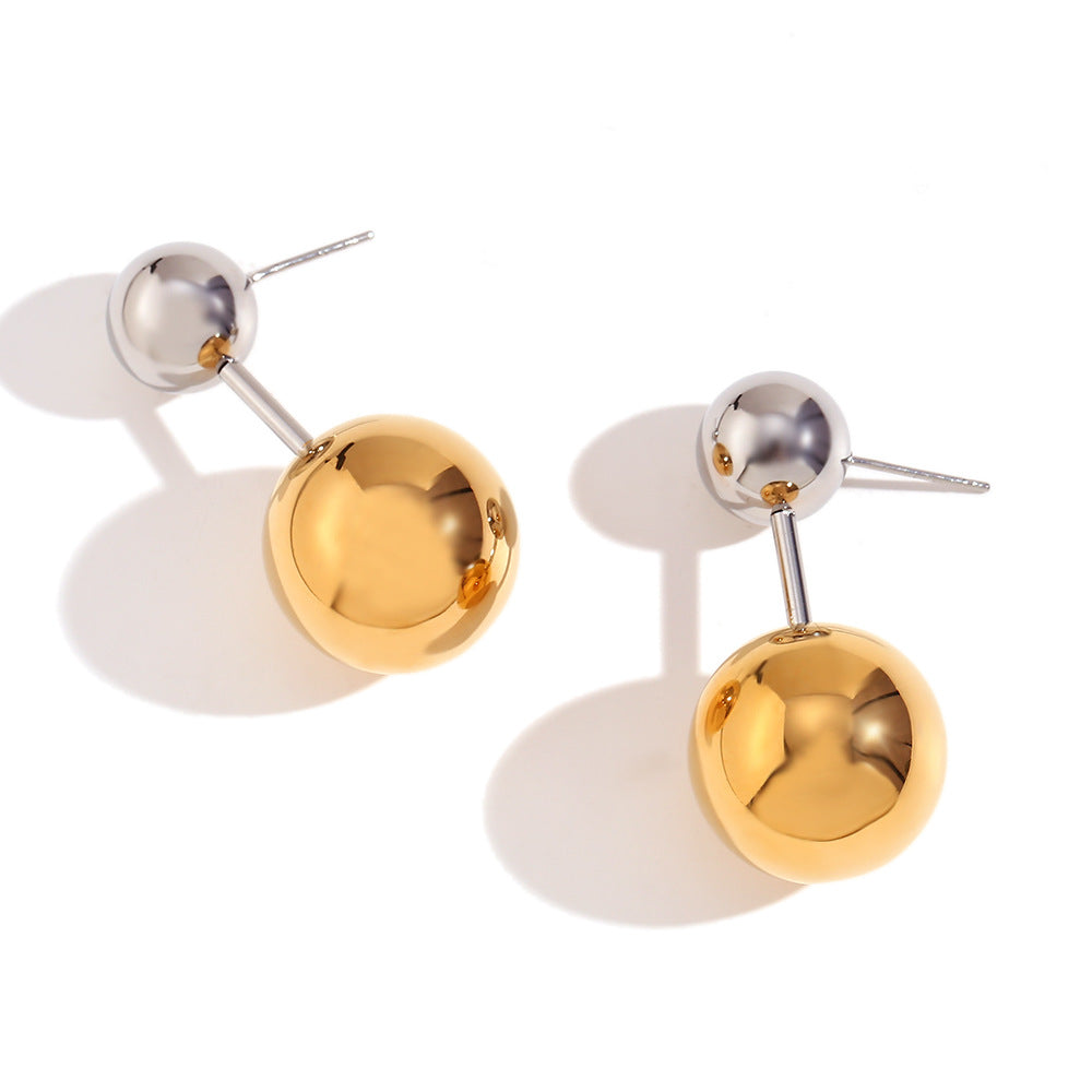 Orecchini Pendenti Geometrici Alla Moda in Acciaio Inossidabile con Placcatura in Oro 18K da Donna