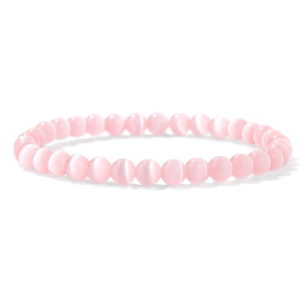 Elegant Casual Geometric Natural Agate Beaded Bracelet Unisex 6mm