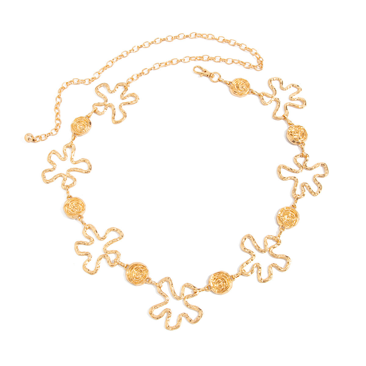 Hollow Out Floral Zinc Alloy Body Chain for Women