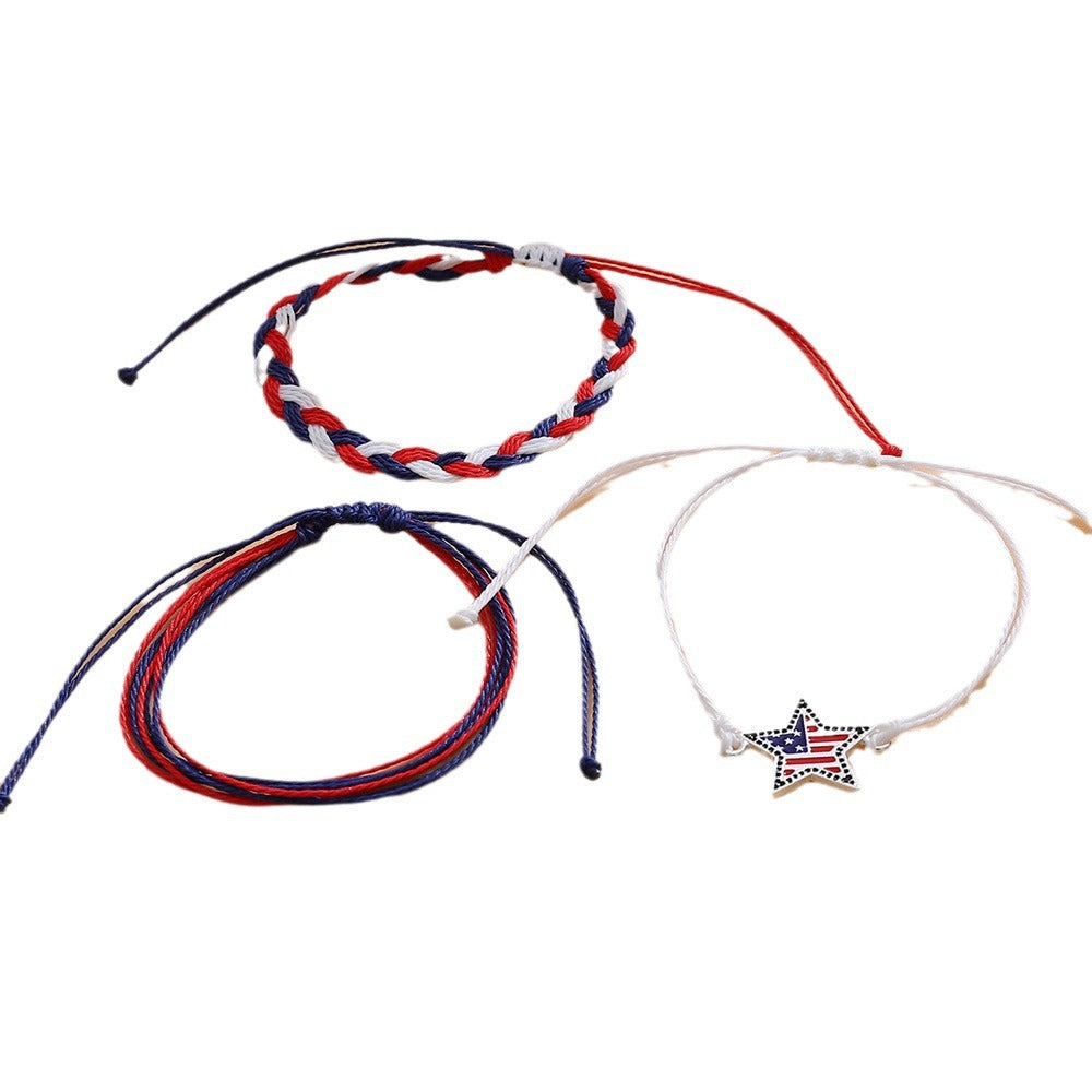 Streetwear Plated Zinc Alloy Star Charm Bracelet Set for Women