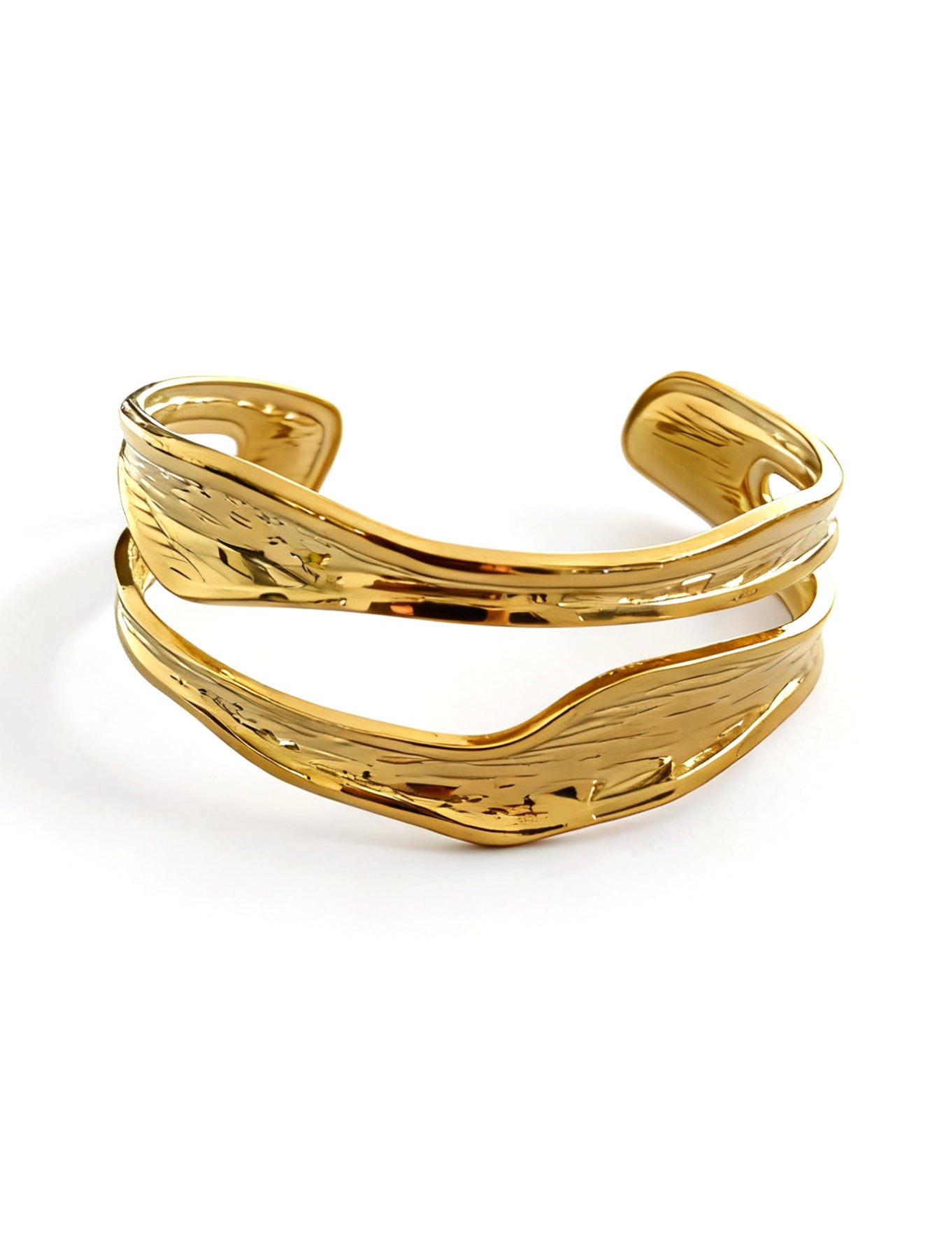 Fashion Minimalist Stainless Steel Plated Multi-Layer Irregular Heart Bracelet