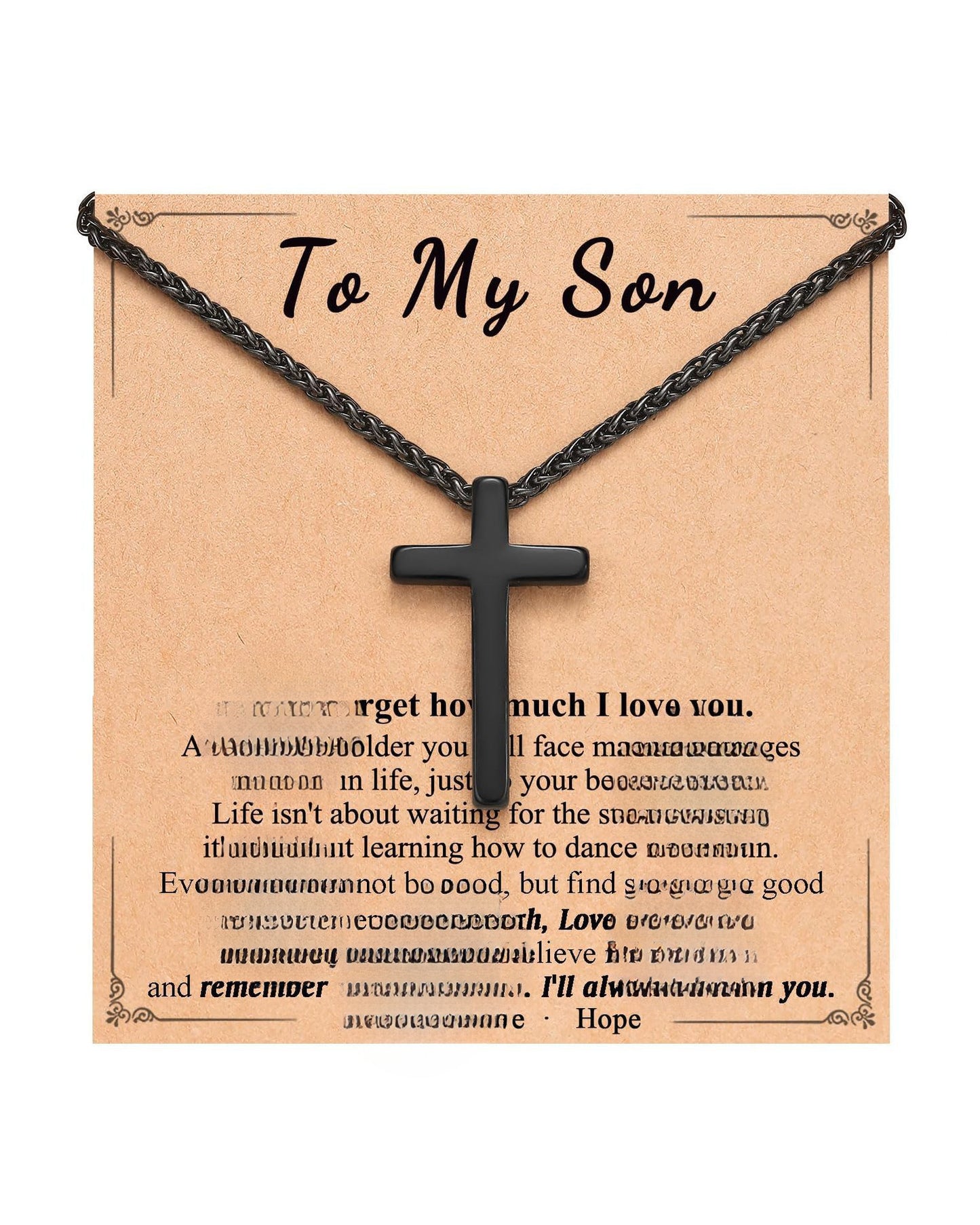 Streetwear Stainless Steel Plated Cross Pendant Necklace Snake Chain Unisex