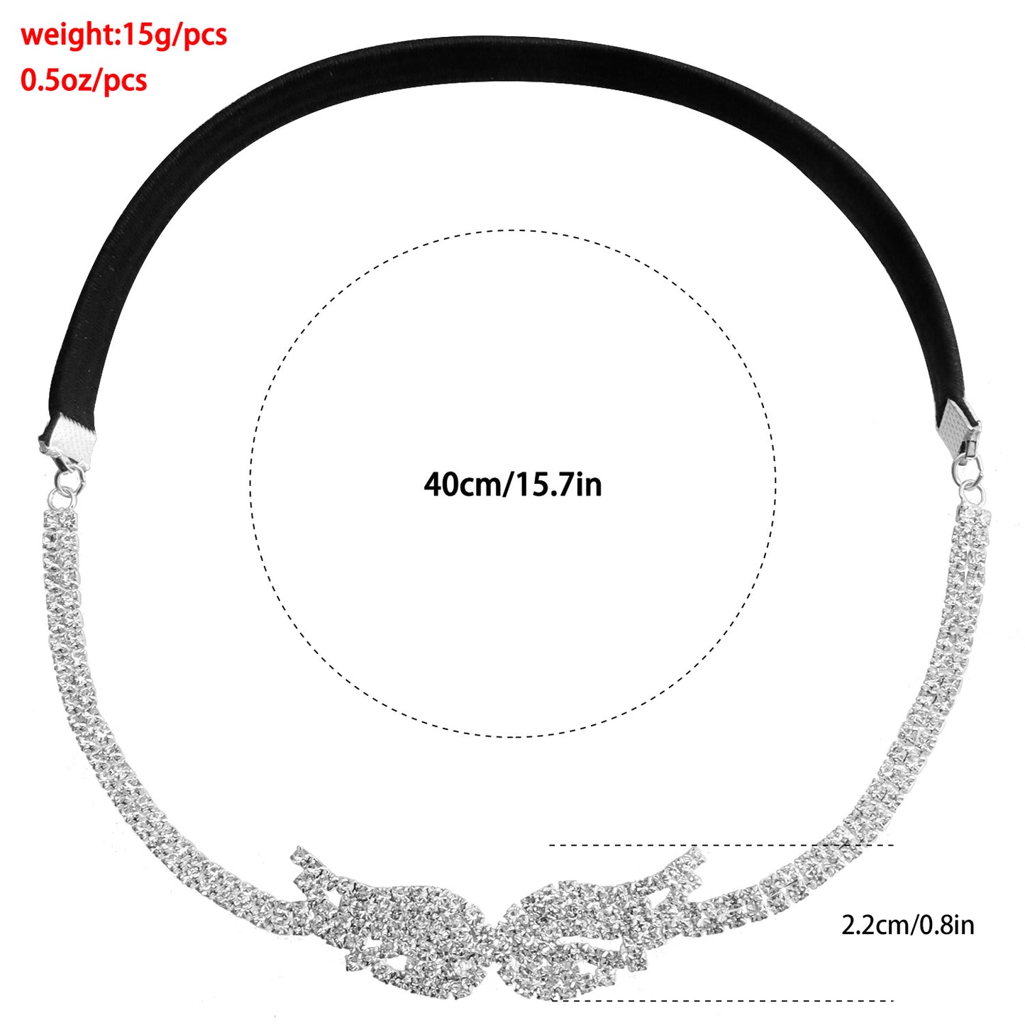 Geometric Angel Wing Anklet in Alloy with Full Rhinestone Inlay for Women
