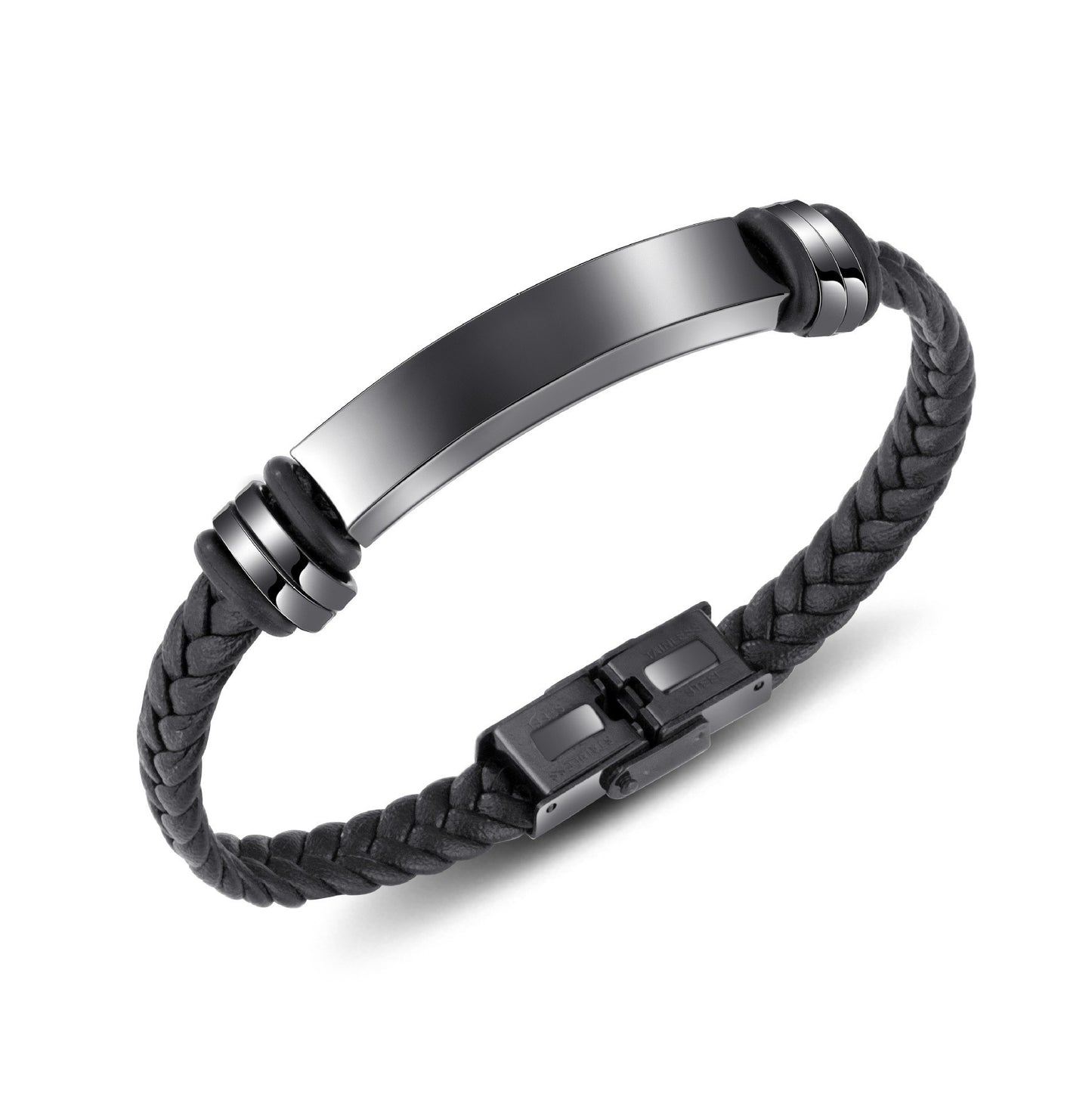 Fashionable Geometric Stainless Steel Braided Bracelet with Plating Finish for Women