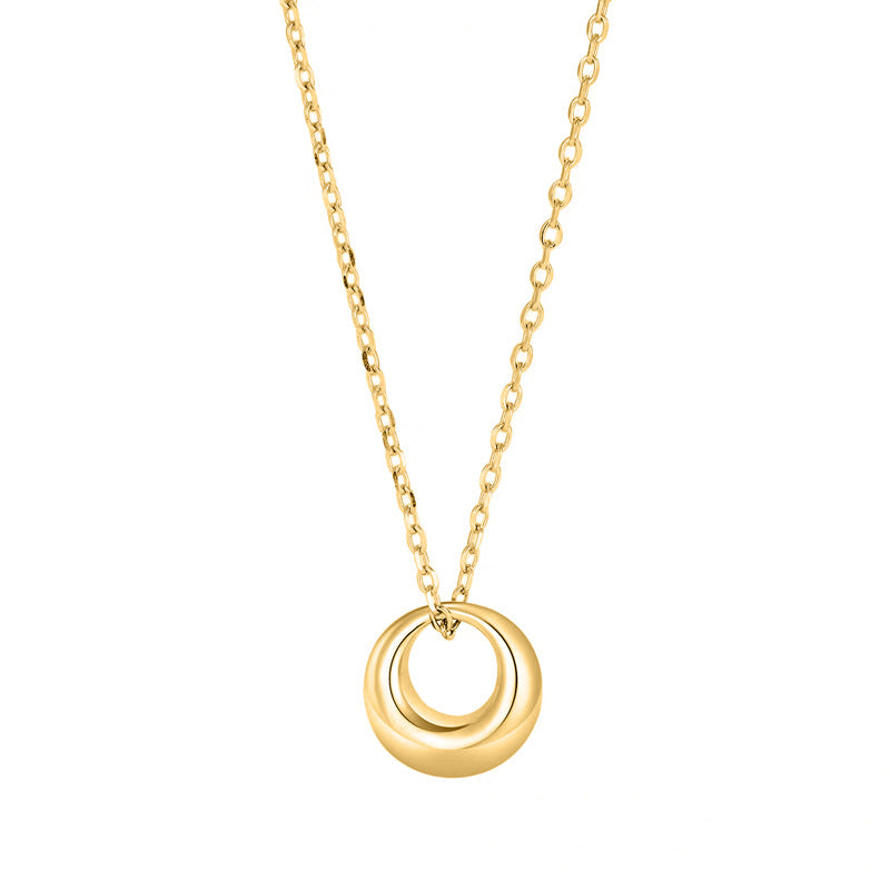 Minimalist Titanium Steel Geometric Collar Chain Necklace for Unisex