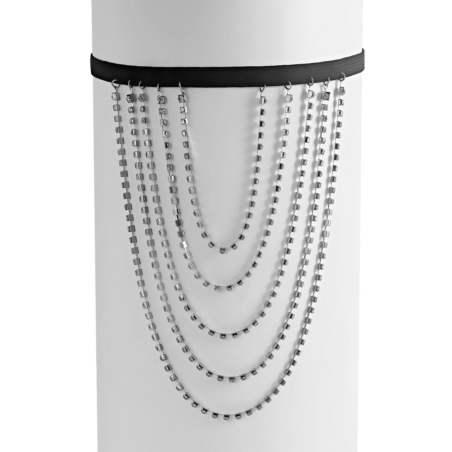Minimalist Punk Multi-Layer Rhinestone Body Chain for Women