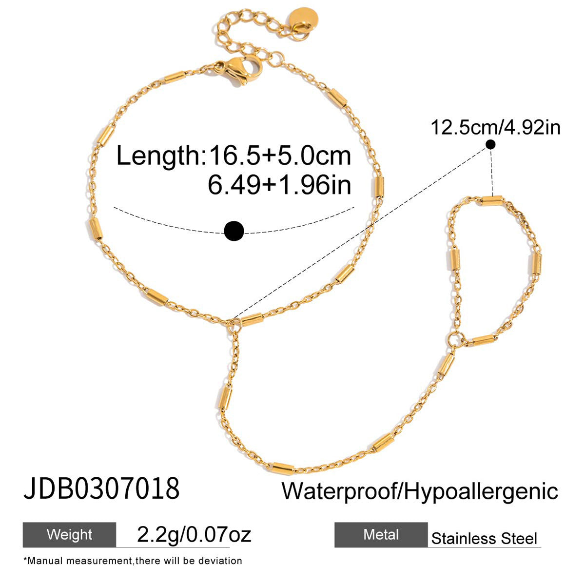 Collar chapado en acero titanio estilo geométrico con circonita para mujer, cadena de dedo minimalista de lujo, joyería de acero inoxidable
