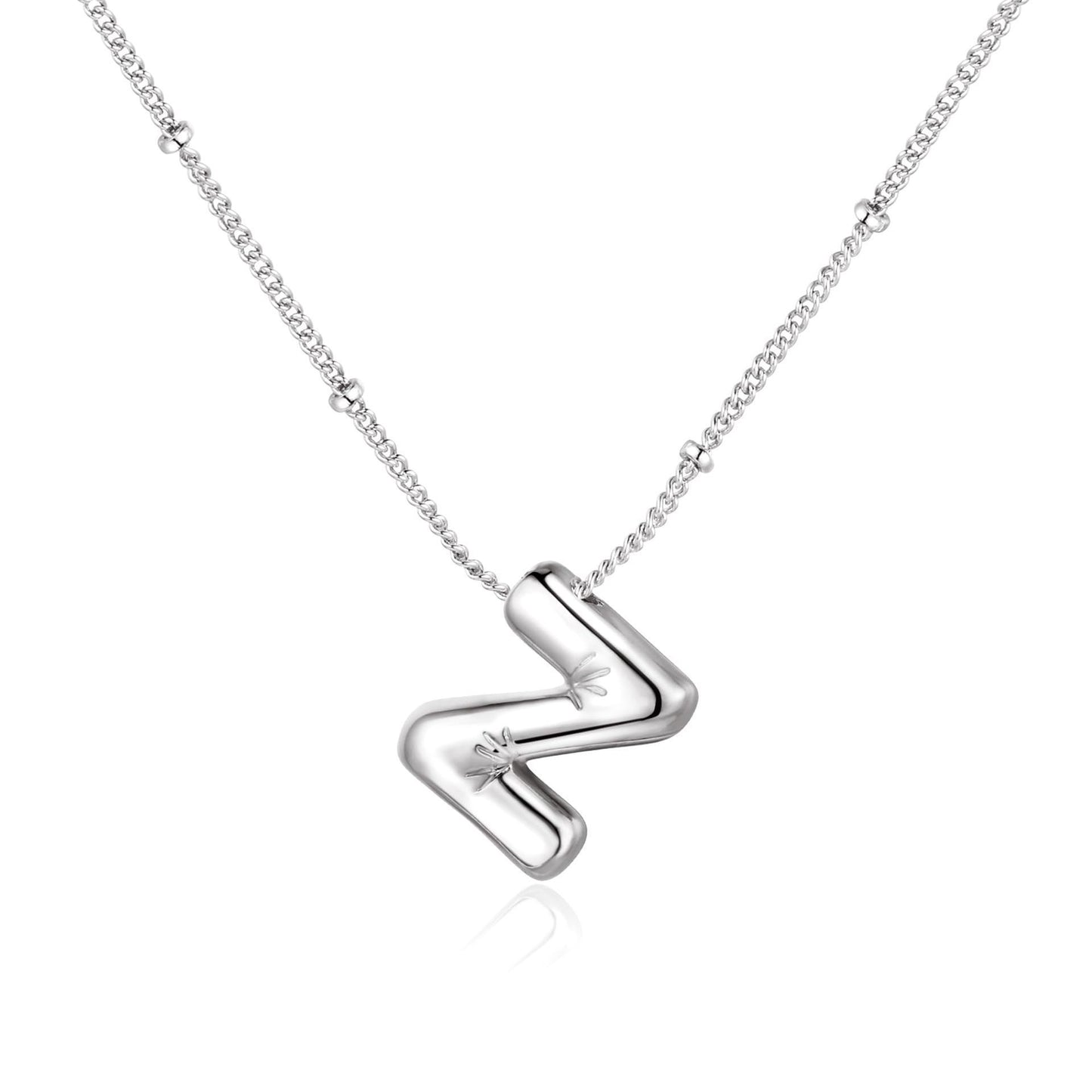Gold Plated Brass Letter Pendant Necklace for Women
