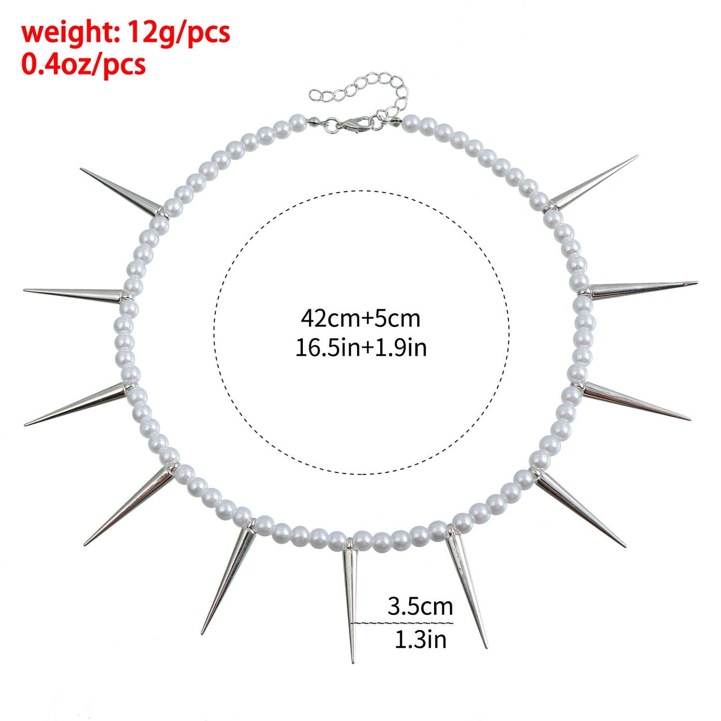 Collar de Clavícula de Perlas de Imitación Geométrico Minimalista en Forma de U para Mujer con Colgante de Aleación Plateada
