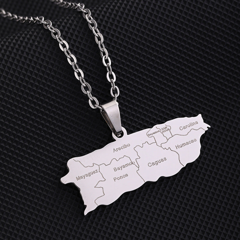 Collar con Colgante de Letra de Acero de Titanio a la Moda con Cadena Cruzada para Unisex Diseño Geométrico Joyería de Acero Inoxidable Galvanizado
