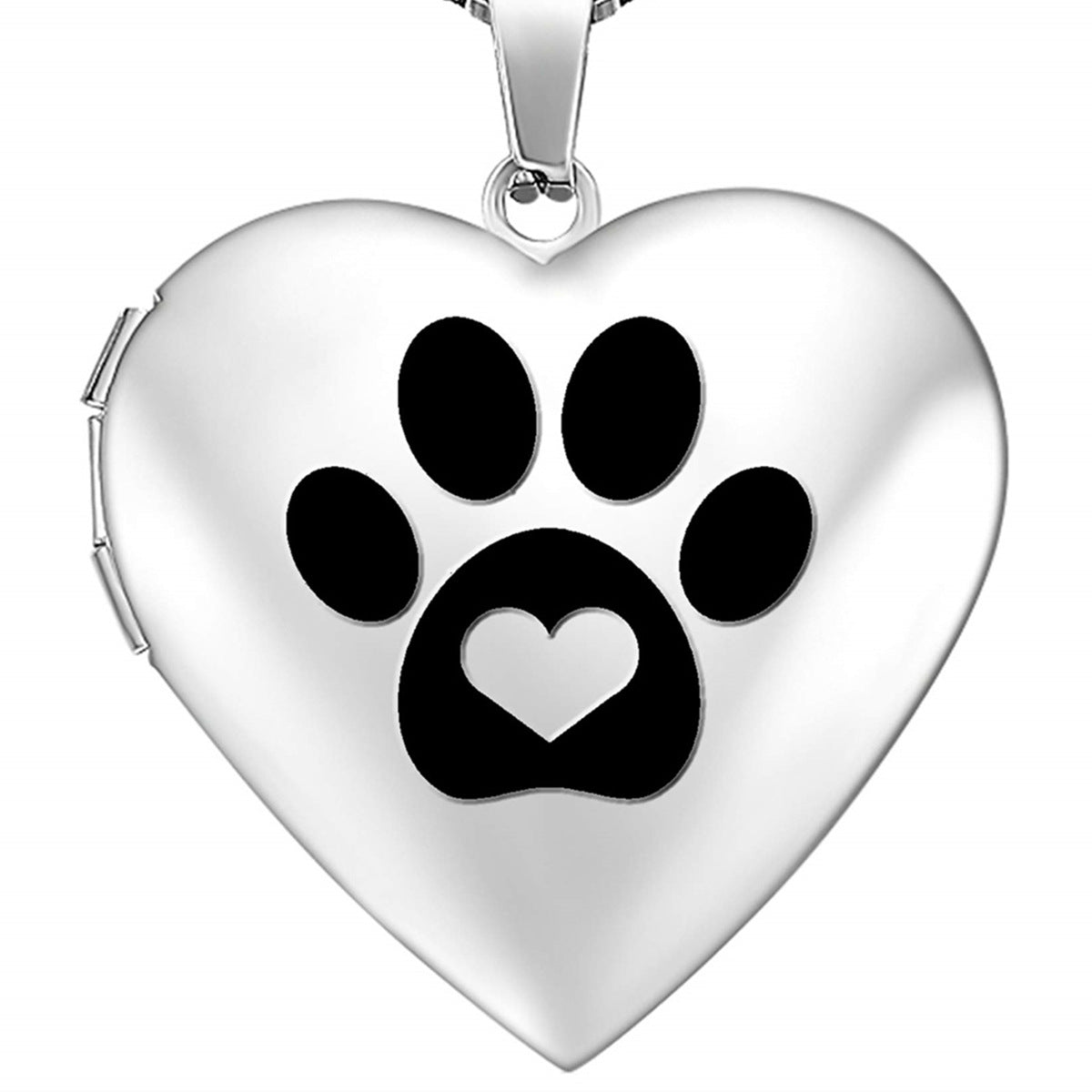 Natural Style Heart-Shaped Stainless Steel Pendant Necklace with Opening Photo Frame and Engraving Capability for Women