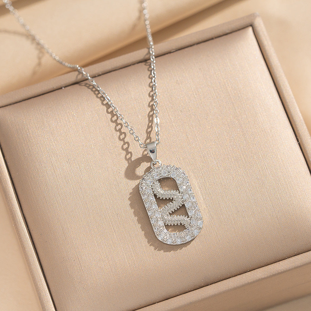 Luxury Style Snake-Shaped Pendant Necklace in Copper with Zircon Inlay on O-Chain for Women