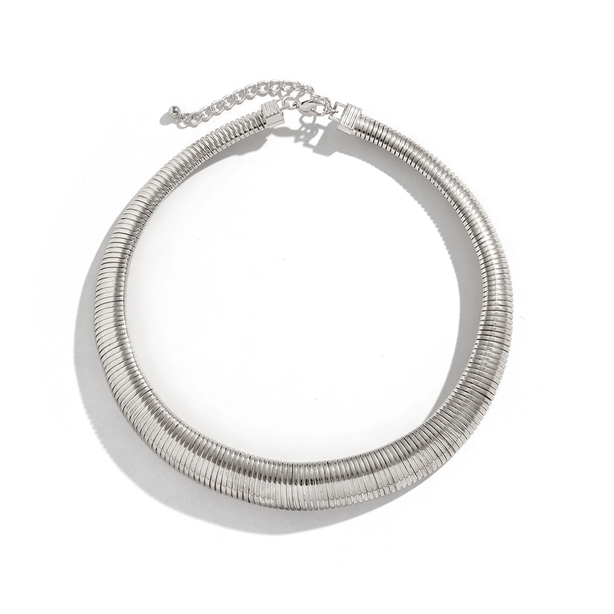 Minimalist Geometric Snake Chain Choker Necklace for Women