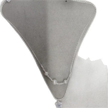 Collana con Ciondolo a Stella Minimalista in Lega con Accenti di Perle Sintetiche, Finitura Placcata, Delicata Catena a Clavicola da Donna