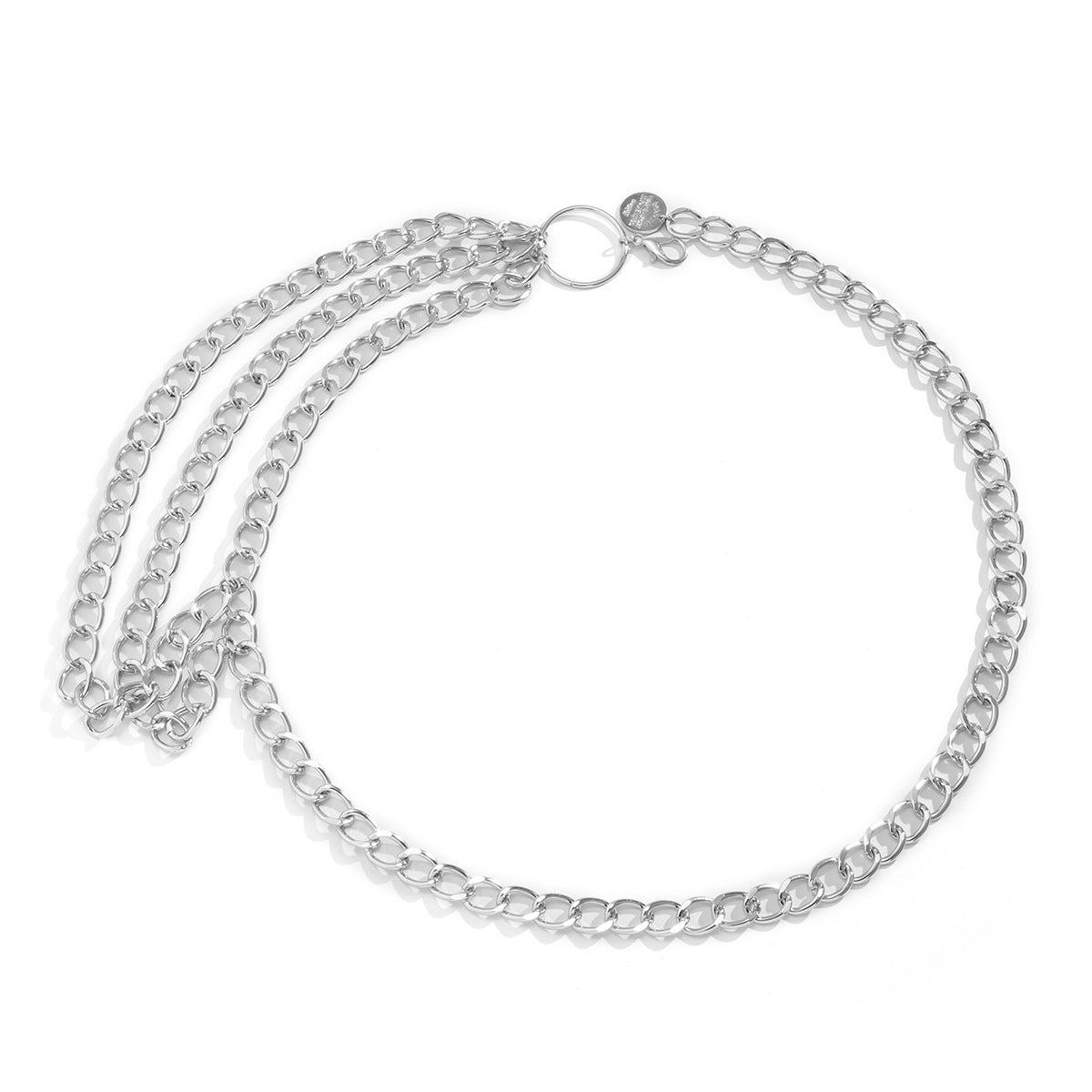 Punk Hip-hop Vintage Geometric Aluminum Alloy Plated Body Chain for Women