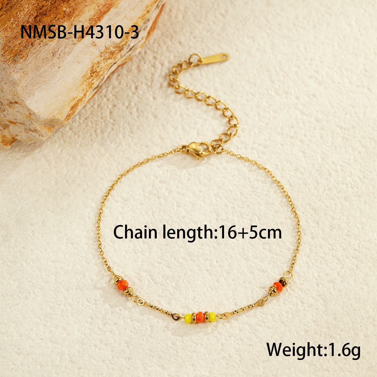 Minimalist Geometric Stainless Steel Bracelet with Plated Finish for Women