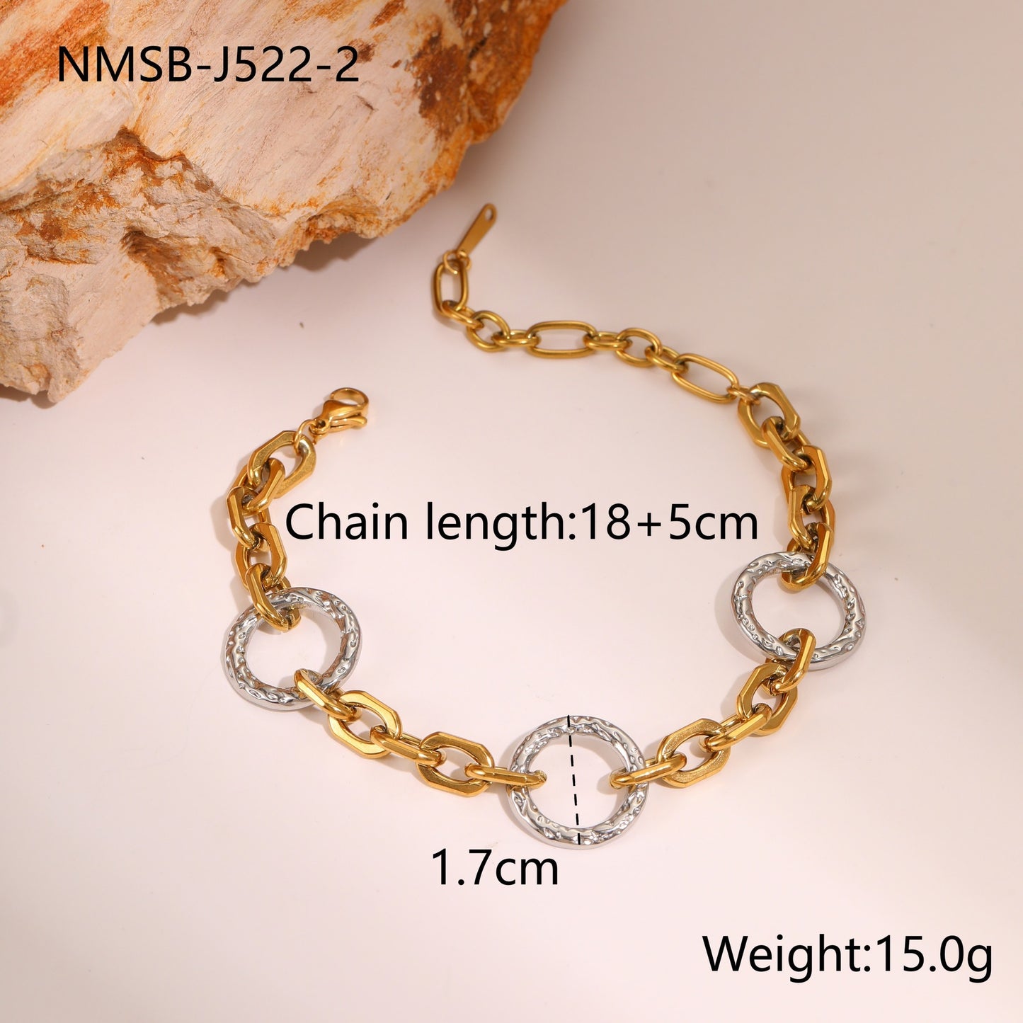 Fashionable Geometric Stainless Steel Necklace with Gold and Silver Plating for Women, Hypoallergenic Titanium Steel Jewelry