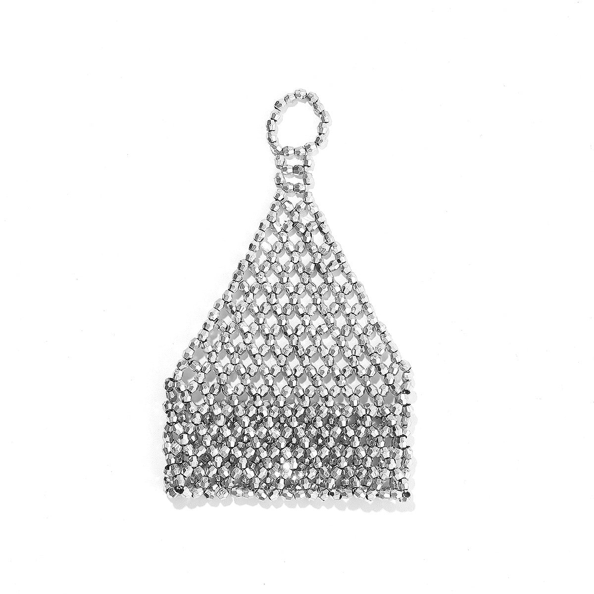 Pulsera geométrica de malla hueca, dulce y atrevida, para mujer con cuentas de plástico y diseño elástico.