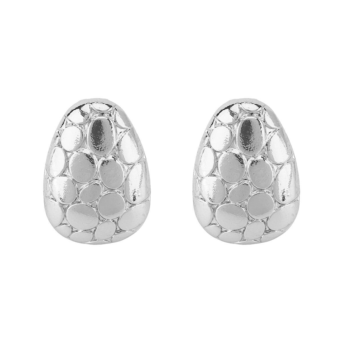 Aretes de Aleación Minimalistas con Forma de Gota y Acabado Bañado para Mujer