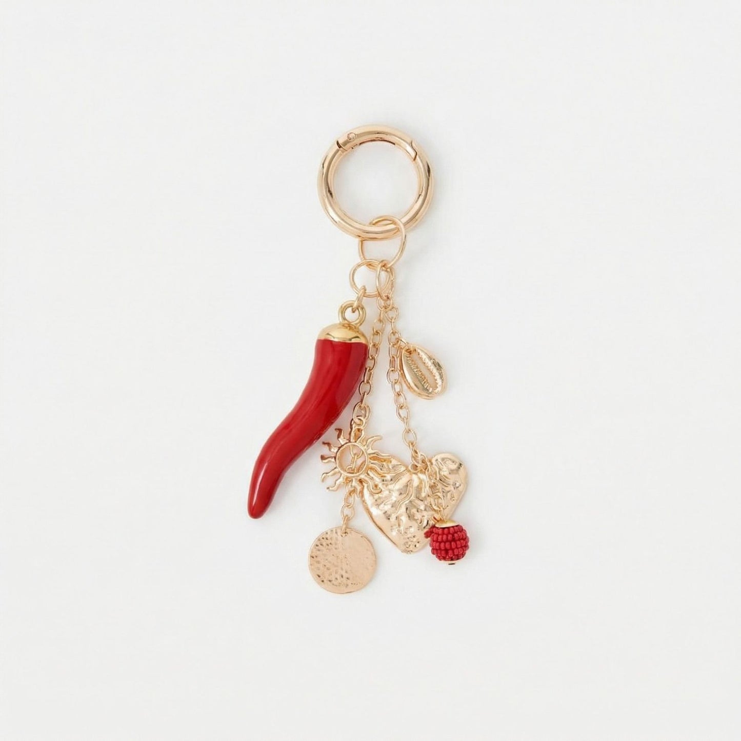 Vintage Minimalist Heart Teardrop Geometric Plated Alloy Bag Charm