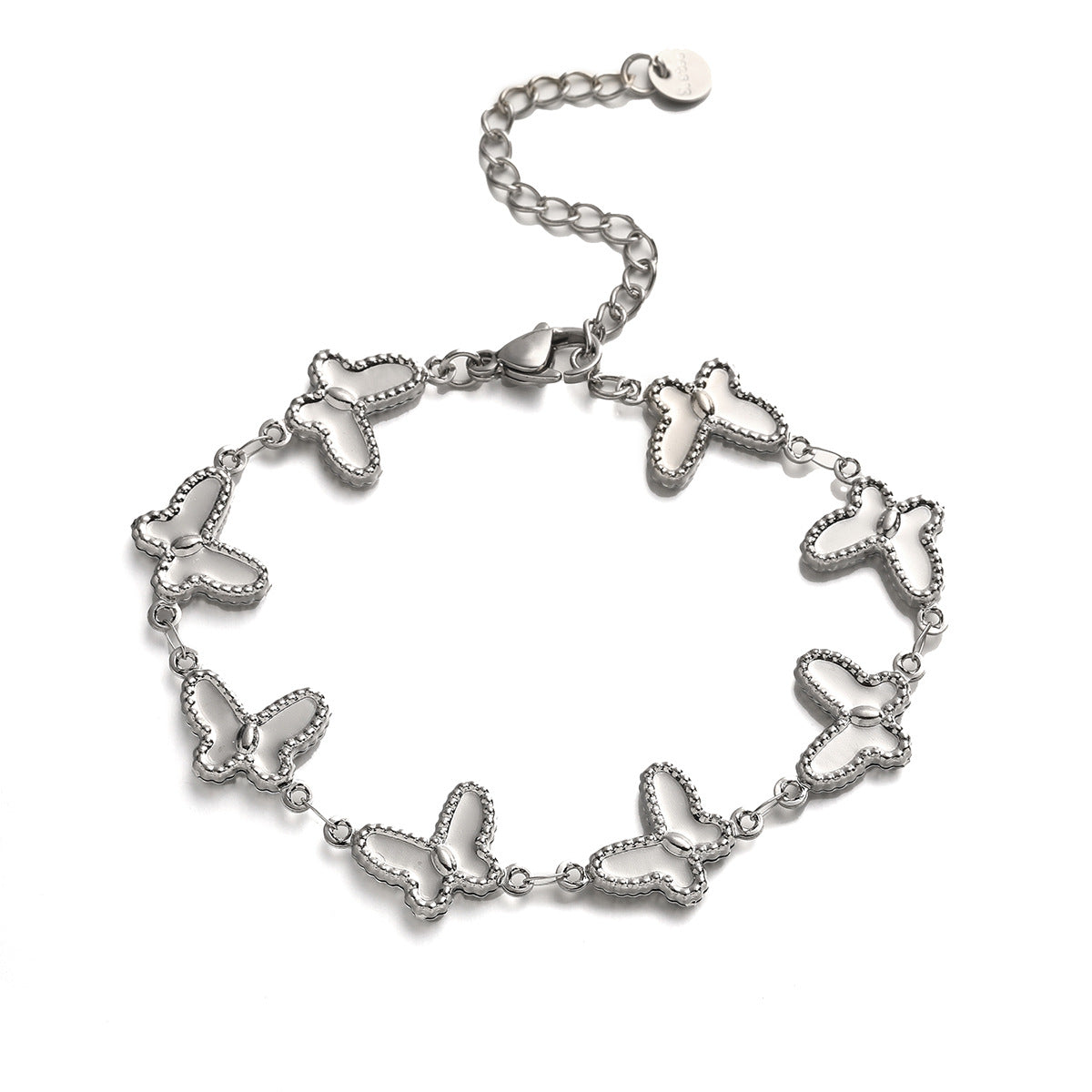 Bracciale a forma di farfalla in acciaio inossidabile placcato oro 18 carati da donna, alla moda e resistente all'ossidazione