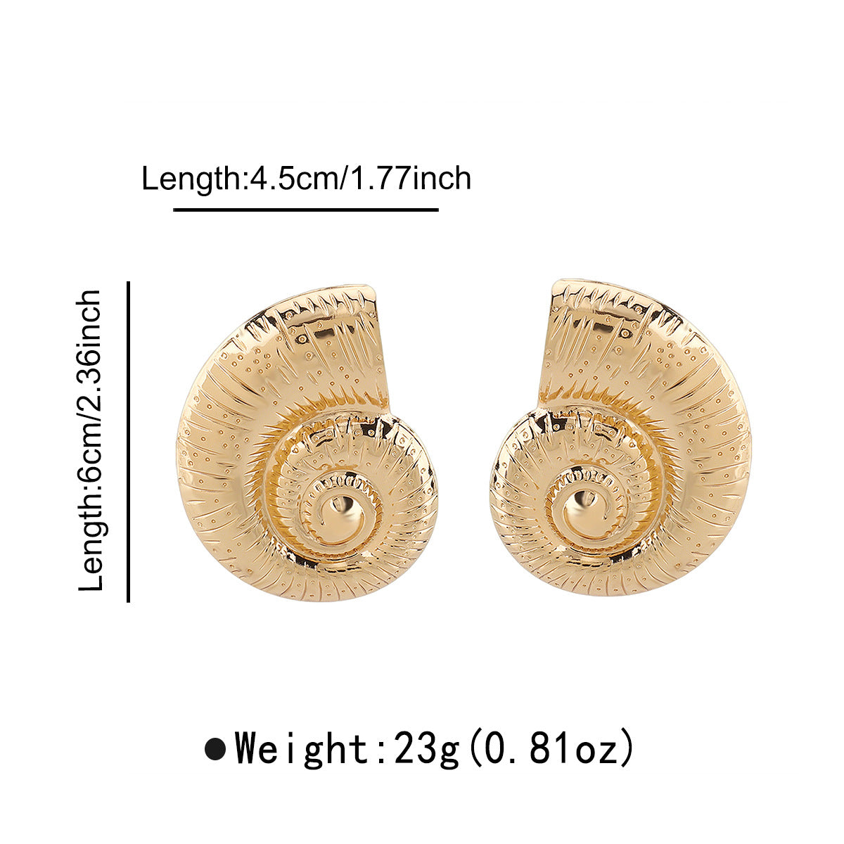 Orecchini alla moda a forma di stella e conchiglia in lega per donna con finitura placcata Design ispirato all'oceano