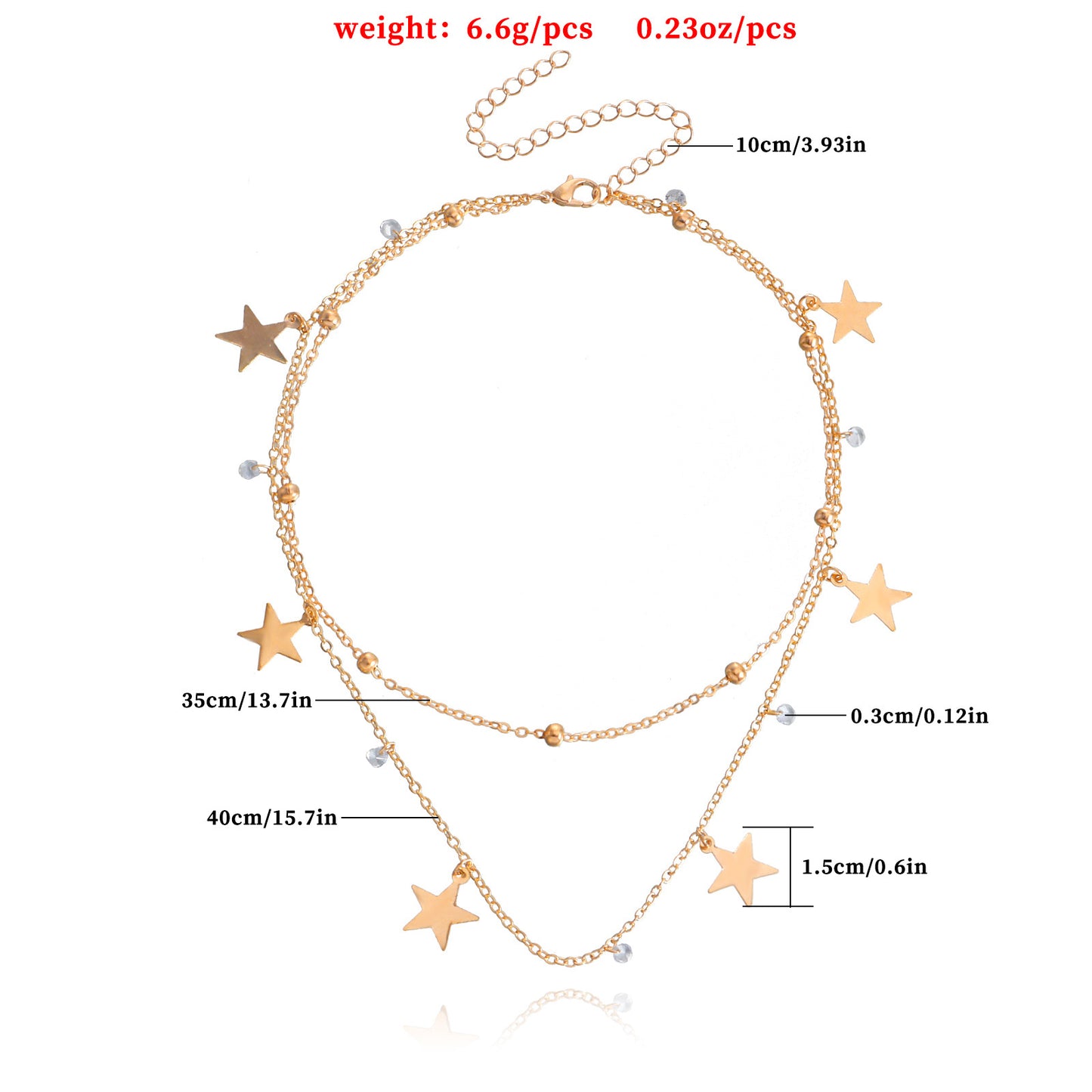 Old Money Style Geometric Star Pendant Necklace for Women with Alloy Body and Plated Finish, Delicate Clavicle Chain