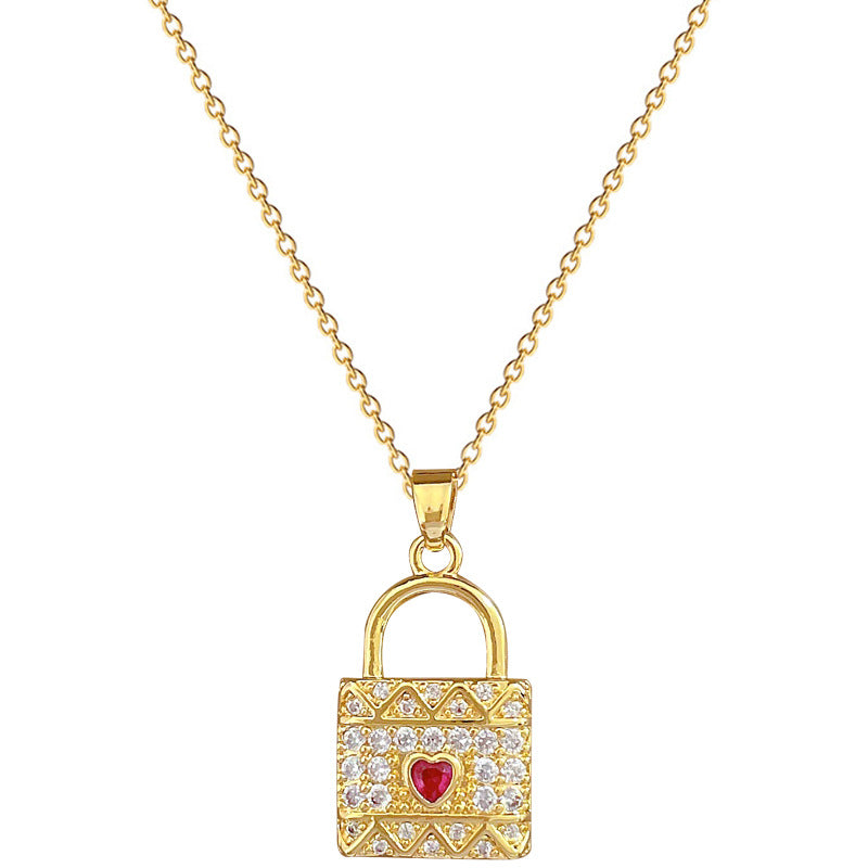 Collar minimalista de acero de titanio con forma de corazón y circonitas cúbicas para mujer y hombre