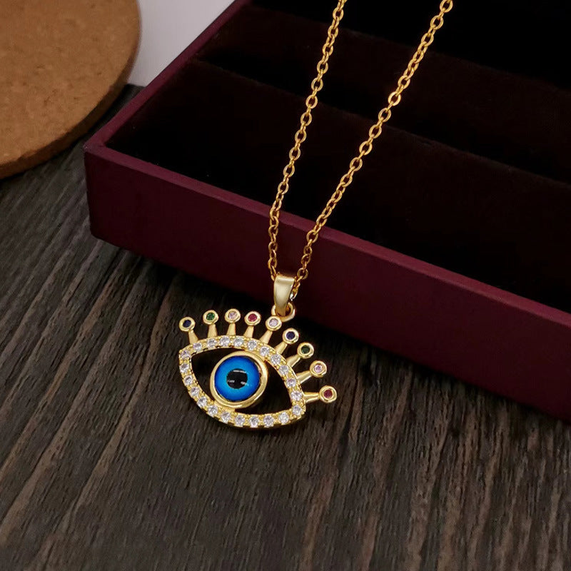 Collana con ciondolo floreale irregolare dal design originale per donna in acciaio al titanio con placcatura in oro, stile catena serpente