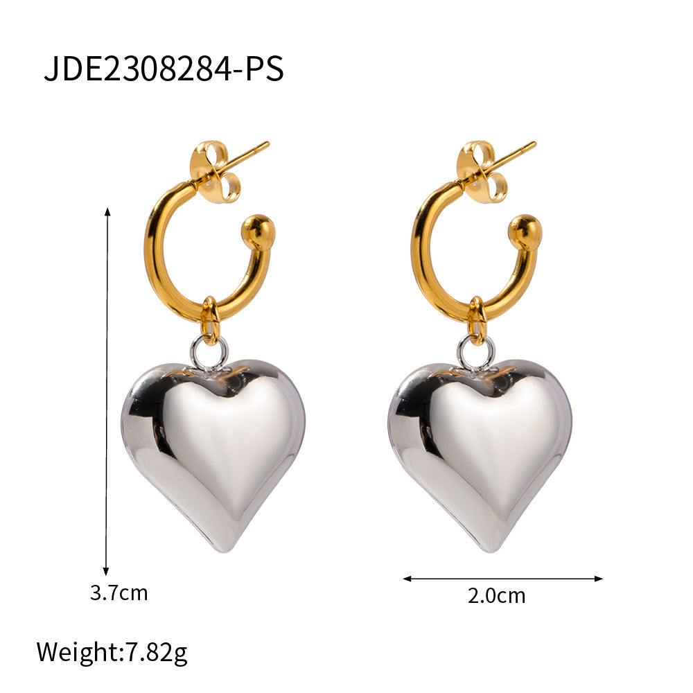 Minimalist 18K Gold Plated Geometric Square Stainless Steel Cubic Zirconia Necklace for Women