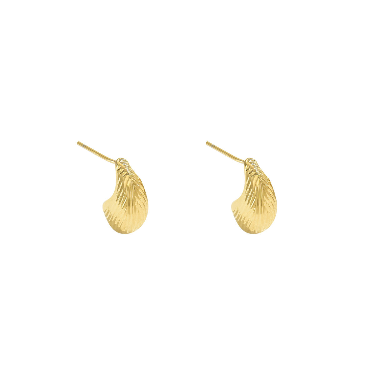 Aretes Minimalistas Geométricos con Forma de Gota para Mujer en Cobre con Acabado Galvanizado, Pendientes Elegantes y Frescos