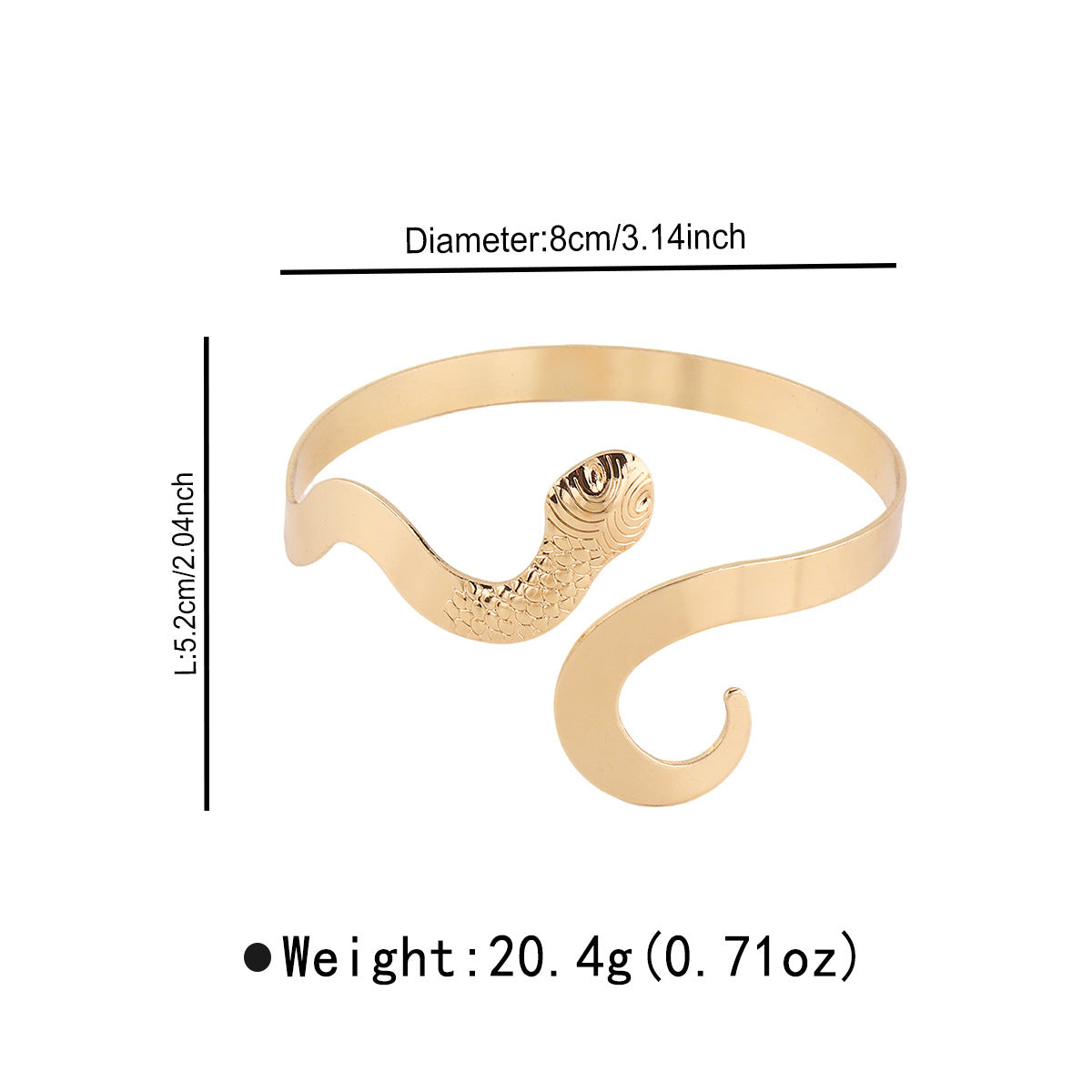 Pulsera de aleación con forma de serpiente minimalista con acabado chapado para mujeres y parejas