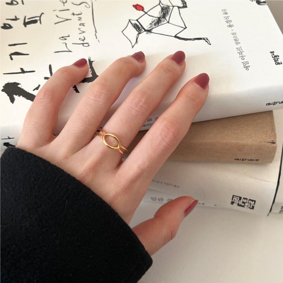 Anillo Minimalista Dulce Geométrico de Plata de Ley 925 para Mujer