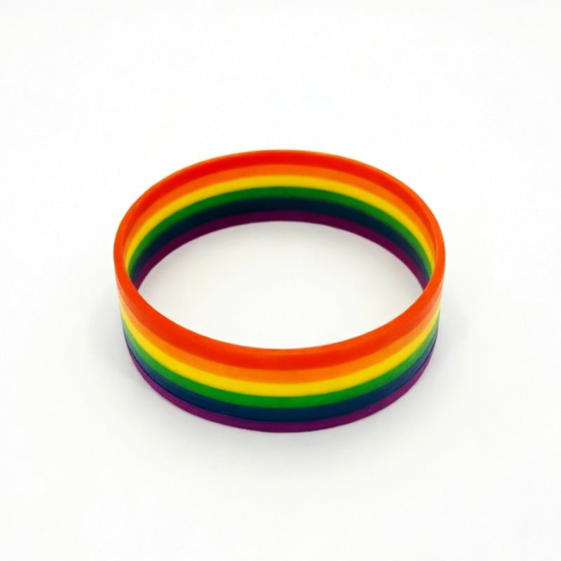 Minimalist Gradient Round Silicone Bracelet Unisex Woven Band