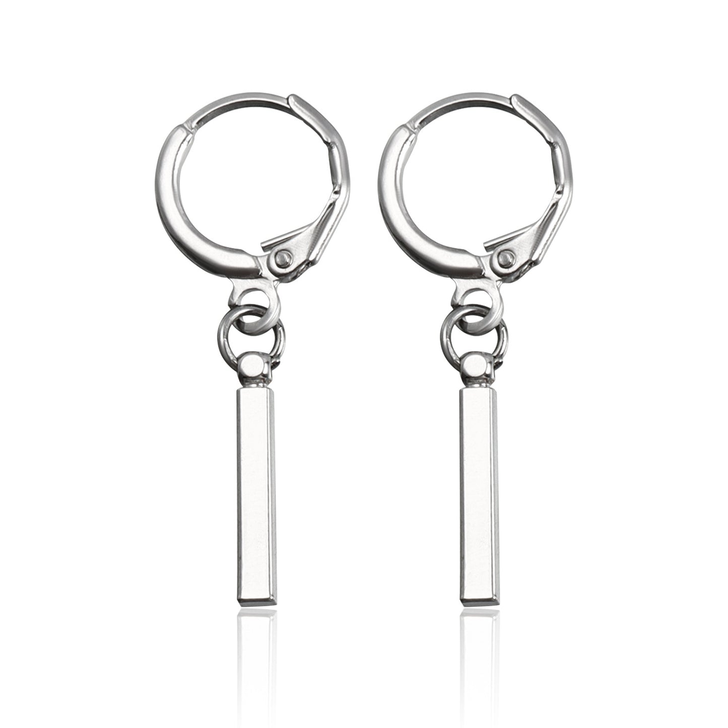 Minimalist Geometric Circle Pendant Earrings in Metal with Electroplating Finish for Women and Men