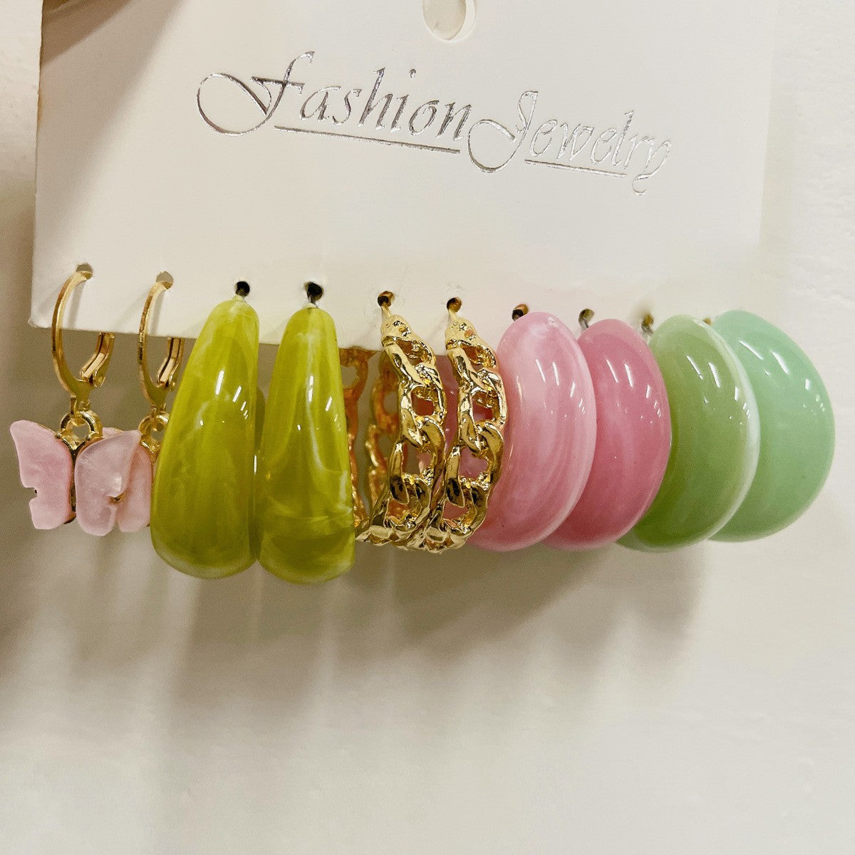 Fashion Geometric Round Gold Plated Zinc Alloy C-Shape Hoop Earrings with 925 Sterling Silver Posts